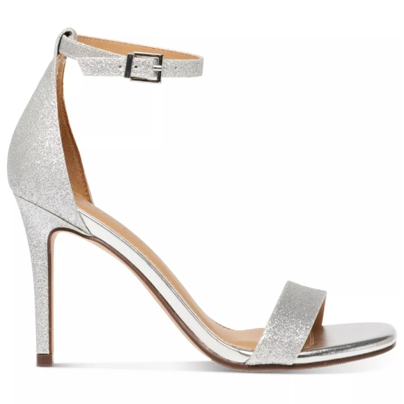 Wild Pair Bethie Two-piece Dress Sandals Silver 7 - Picture 2 of 9